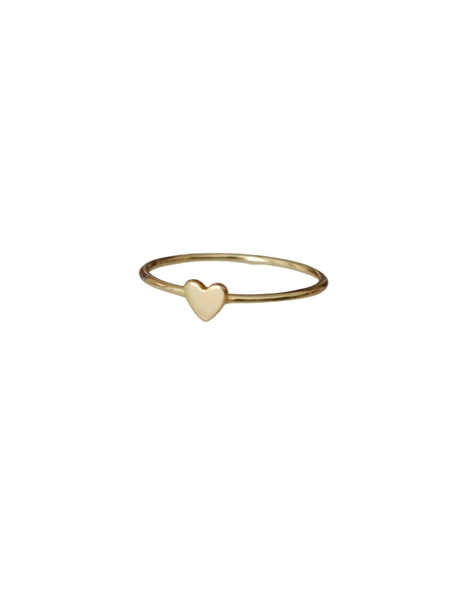 anillo mini corazón oro