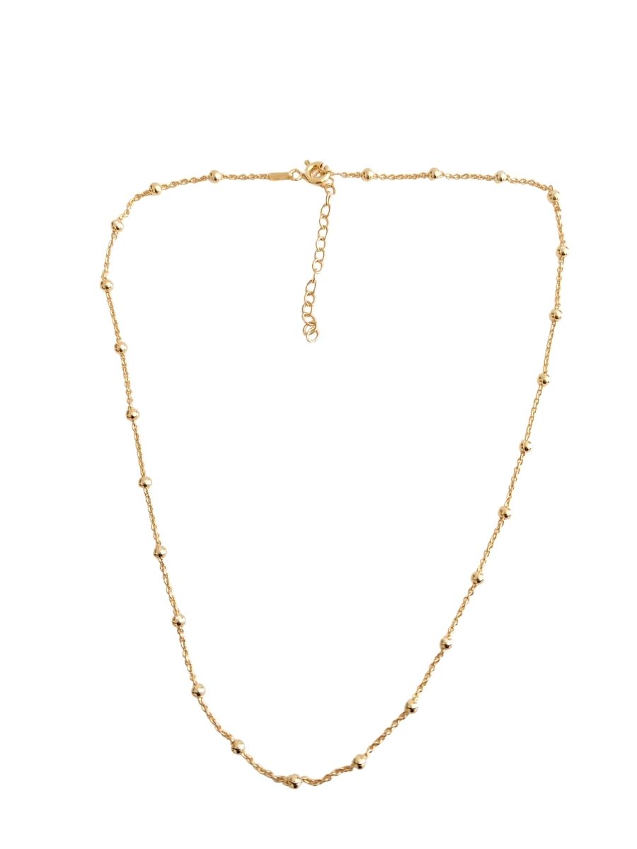 gargantilla bolitas baño oro