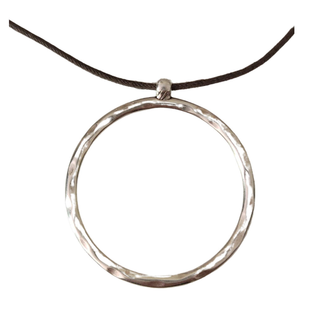 Colgante Aro Grande Estilo Boho Cordón Algodón