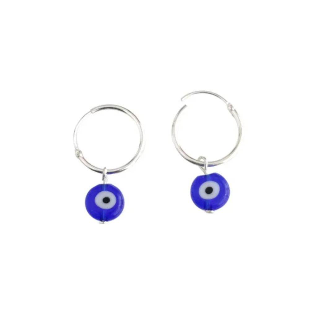Aros Ojo Turco Plata de Ley 925 – Amuleto de Protección