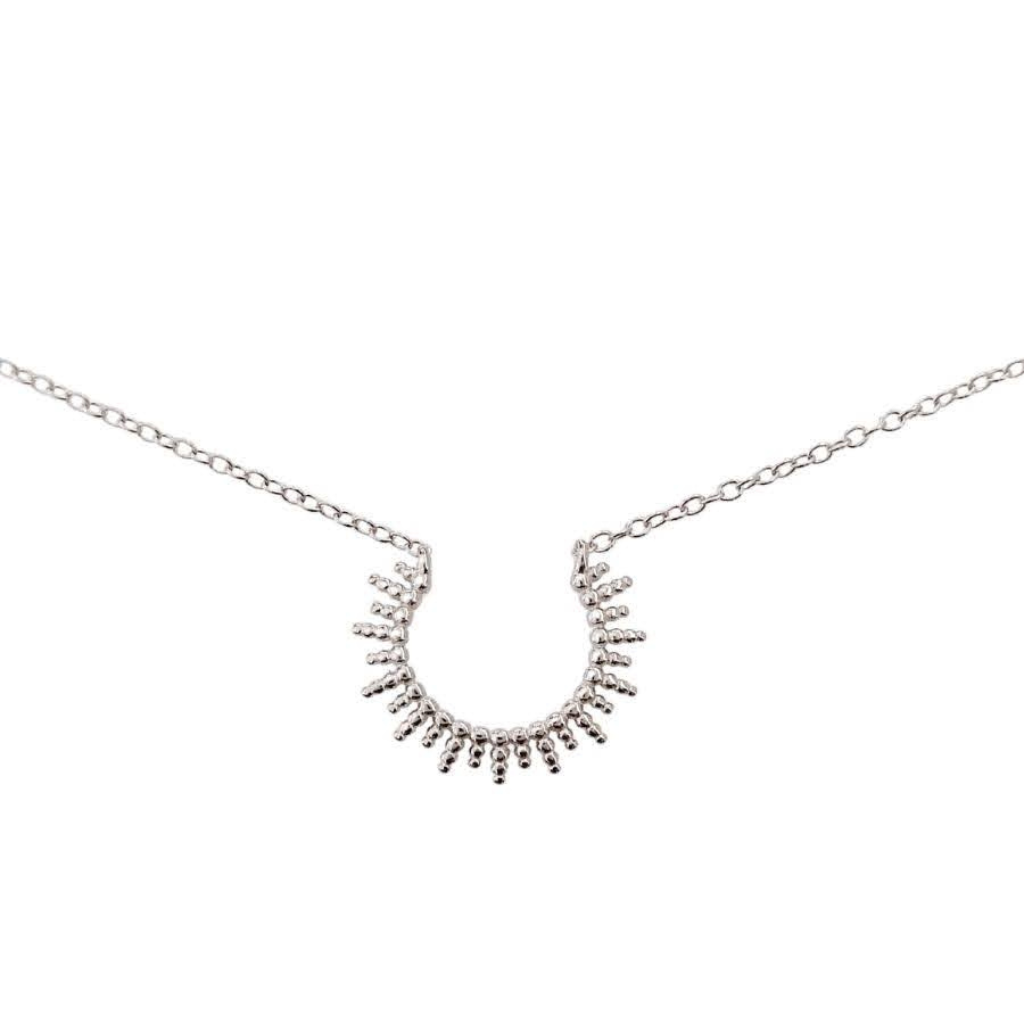 Collar Gargantilla rayos de sol / collar verano de estilo boho chic para combinar en plata de Ley 925/ Minimalista / collar mujer