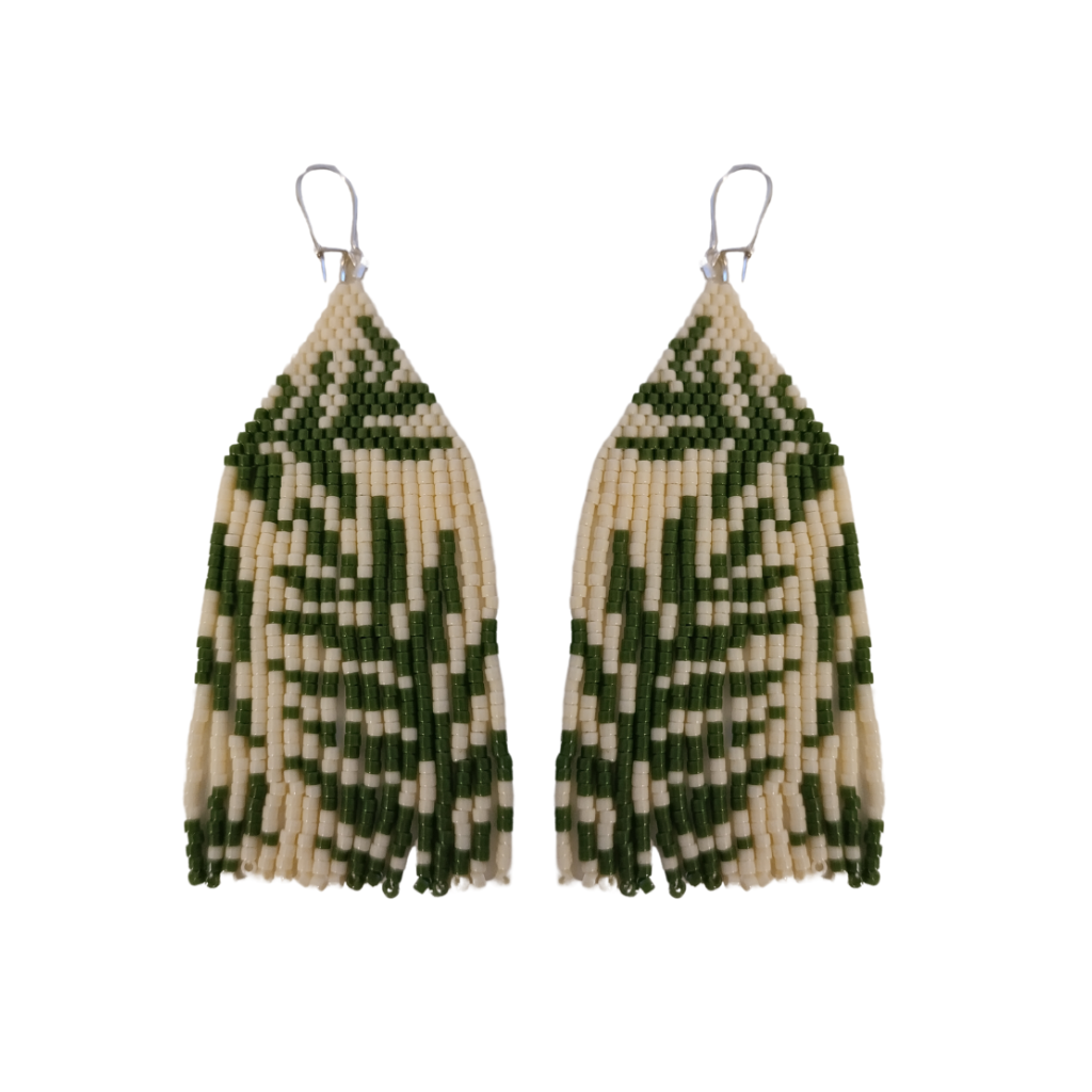 pendientes miyuki hechos a mano