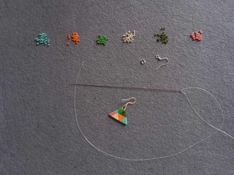 KIT PARA HACER PENDINETES CON MIYUKI APRENDE BRICK STITCH